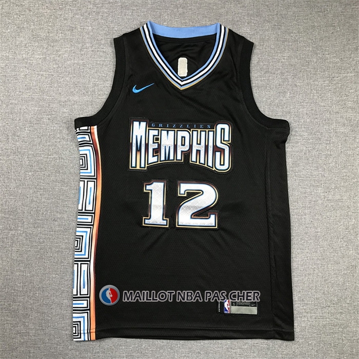 Maillot Enfant Memphis Grizzlies Ja Morant NO 12 Ville 2022-23 Noir